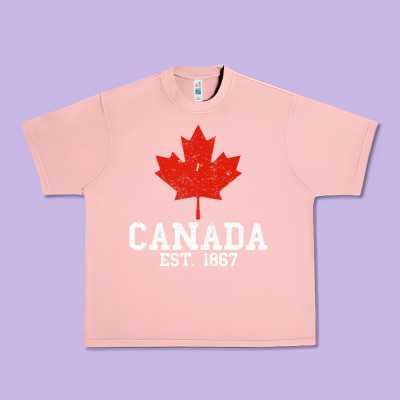 Vintage Canada Est.1867 Maple Leaf Canadian Flag R Urban Heavy Tee Designed By Artchic
