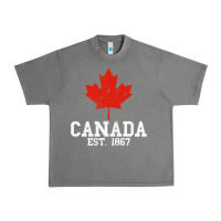 Tornado vintage canada est.1867 maple leaf canadian flag r Urban Heavy Tee - ArtChic