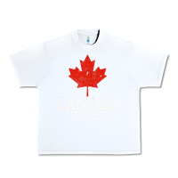 White vintage canada est.1867 maple leaf canadian flag r Urban Heavy Tee - ArtChic