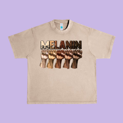 Melanin Juneteenth Urban Heavy Tee Designed By Cowgirlartshop