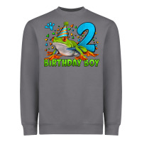 Storm birthday boy frog age 2 Heavyweight Sweatshirt - LillyAllenDesigns