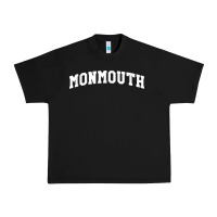 Black Monmouth Arch Retro University Style Urban Heavy Tee - ArtChic