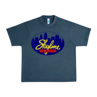 Midnight Navy skyline chili Urban Heavy Tee - ArtChic