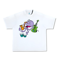 White squiddly diddly Urban Heavy Tee - ArtChic