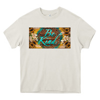 Cream be kind bees license plate Heavy Core Tee - Artiststas