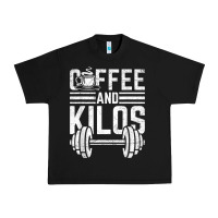 Black Coffee And Kilos Weightlifting Gift Urban Heavy Tee - ArtChic