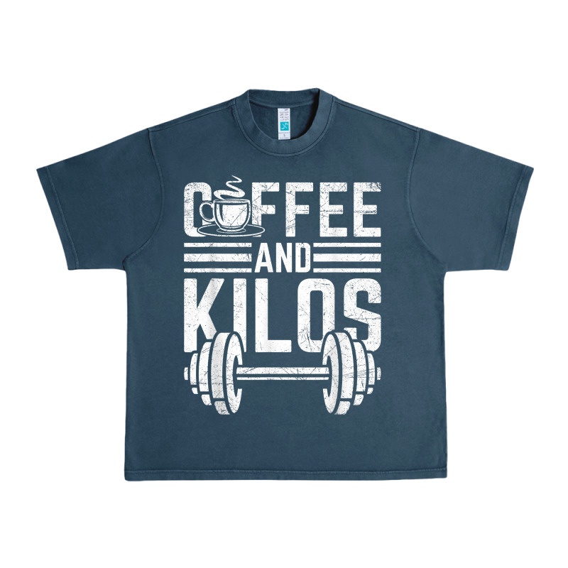Coffee And Kilos Weightlifting Gift Urban Heavy Tee by ArtChic | Teevron