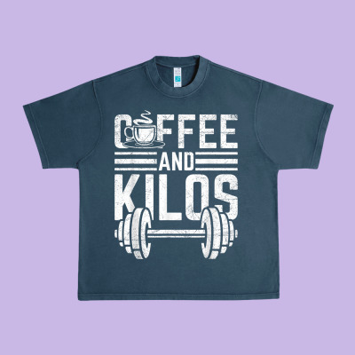 Coffee And Kilos Weightlifting Gift Urban Heavy Tee Designed By Artchic