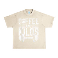 Sandshell Coffee And Kilos Weightlifting Gift Urban Heavy Tee - ArtChic