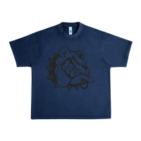 Navy english bulldog Urban Heavy Tee - ArtChic