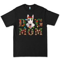 Black Christmas Dog Mom Bull Terrier Premium Tee - RanaPortraitStore