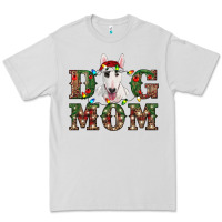 Dove Grey Christmas Dog Mom Bull Terrier Premium Tee - RanaPortraitStore