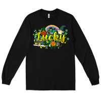 Black lucky gnomes truck St. Patrick's Long Sleeve Tee - HowdyJamesFarm