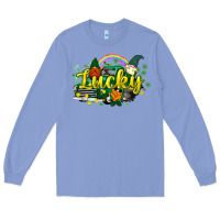 Colony Blue lucky gnomes truck St. Patrick's Long Sleeve Tee - HowdyJamesFarm
