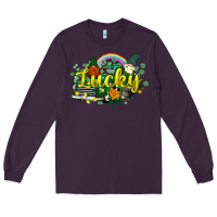 Plum lucky gnomes truck St. Patrick's Long Sleeve Tee - HowdyJamesFarm