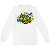 White lucky gnomes truck St. Patrick's Long Sleeve Tee - HowdyJamesFarm