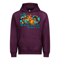 Mauve Wine with god all things are possible. cross Urban Hoodie - AdoDesignShop