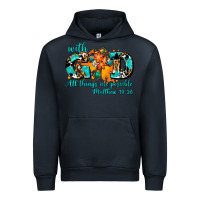 Navy with god all things are possible. cross Urban Hoodie - AdoDesignShop