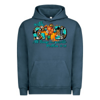 Pigment Midnight Navy with god all things are possible. cross Urban Hoodie - AdoDesignShop