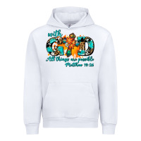 White with god all things are possible. cross Urban Hoodie - AdoDesignShop