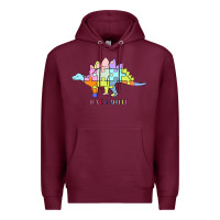 Burgundy Titi Pretty Art Love And Accept Premium Hoodie - CowhideDigitalArt