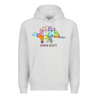 Dove Grey Titi Pretty Art Love And Accept Premium Hoodie - CowhideDigitalArt