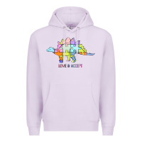 Lilac Titi Pretty Art Love And Accept Premium Hoodie - CowhideDigitalArt