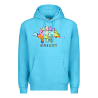 Ocean Blue Titi Pretty Art Love And Accept Premium Hoodie - CowhideDigitalArt