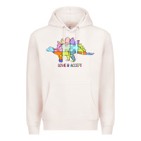 Pale Pink Titi Pretty Art Love And Accept Premium Hoodie - CowhideDigitalArt