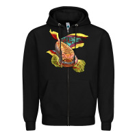 Black Killifish Zipper Hoodie - LillyAllenDesigns