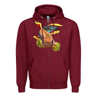 Burgundy Killifish Zipper Hoodie - LillyAllenDesigns