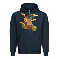 Navy Killifish Zipper Hoodie - LillyAllenDesigns