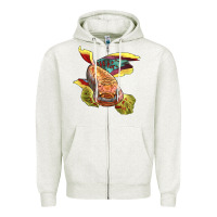 Oatmeal Heather Killifish Zipper Hoodie - LillyAllenDesigns