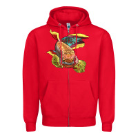 Red Killifish Zipper Hoodie - LillyAllenDesigns