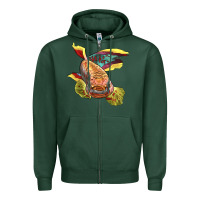 Sports Green Killifish Zipper Hoodie - LillyAllenDesigns