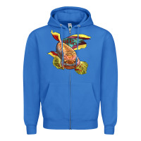 True Royal Killifish Zipper Hoodie - LillyAllenDesigns