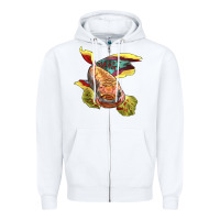 White Killifish Zipper Hoodie - LillyAllenDesigns