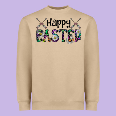 Happy Easter Heavyweight Sweatshirt Designed By Cowhidedigitalart