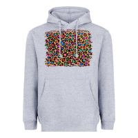 Heather Grey leopard with multiple color glitters Heavyweight Hoodie - Artiststas