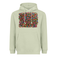 Matcha leopard with multiple color glitters Heavyweight Hoodie - Artiststas