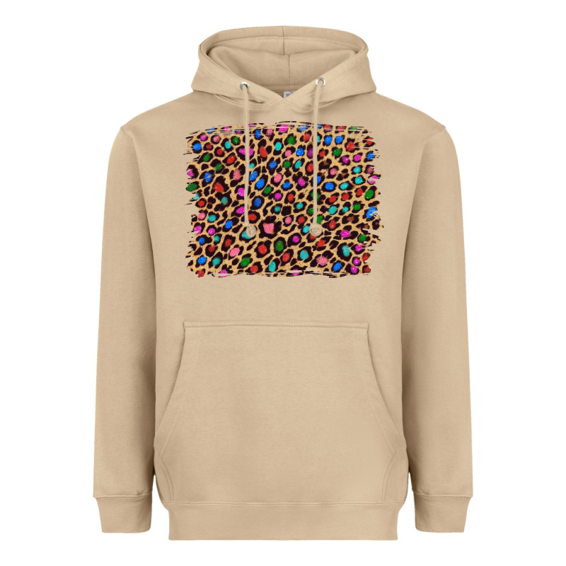 Leopard With Multiple Color Glitters Heavyweight Hoodie by Artiststas | Teevron