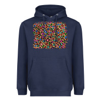 Navy leopard with multiple color glitters Heavyweight Hoodie - Artiststas