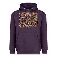 Plum leopard with multiple color glitters Heavyweight Hoodie - Artiststas