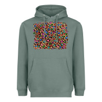 Sage leopard with multiple color glitters Heavyweight Hoodie - Artiststas