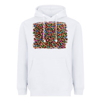 White leopard with multiple color glitters Heavyweight Hoodie - Artiststas