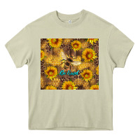 Mossy be kind bee and sunflowers Heavy Core Tee - Artiststas