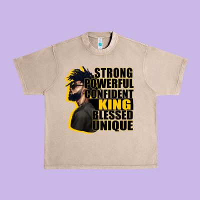 Strong Powerful Confident King Blessed Unique Urban Heavy Tee Designed By Cowgirlartshop