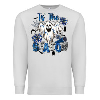 Dove Grey Tis' The Season Cheer Ghost Premium Sweatshirt - BarkalooDesign