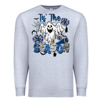 Heather Grey Tis' The Season Cheer Ghost Premium Sweatshirt - BarkalooDesign