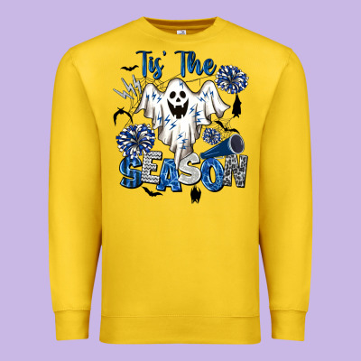 Tis' The Season Cheer Ghost Premium Sweatshirt Designed By Barkaloodesign